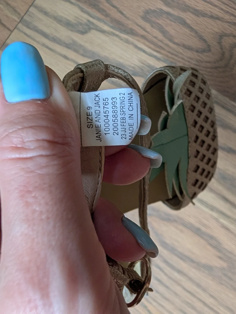 Janie and Jack Gold Pineapple Girls' Sandals